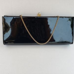 Classy Vintage Vinyl Purse Black